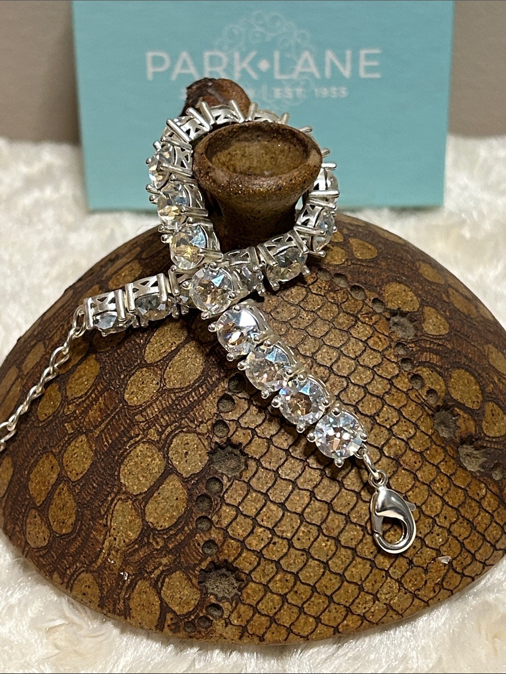 Park Lane Clear on Silver Impression Bracelet